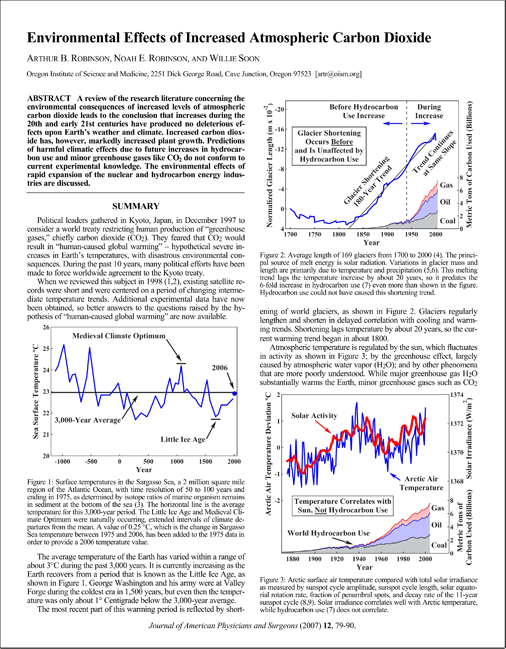 Environmental Effects of Increased Atmospheric Carbon Dioxide